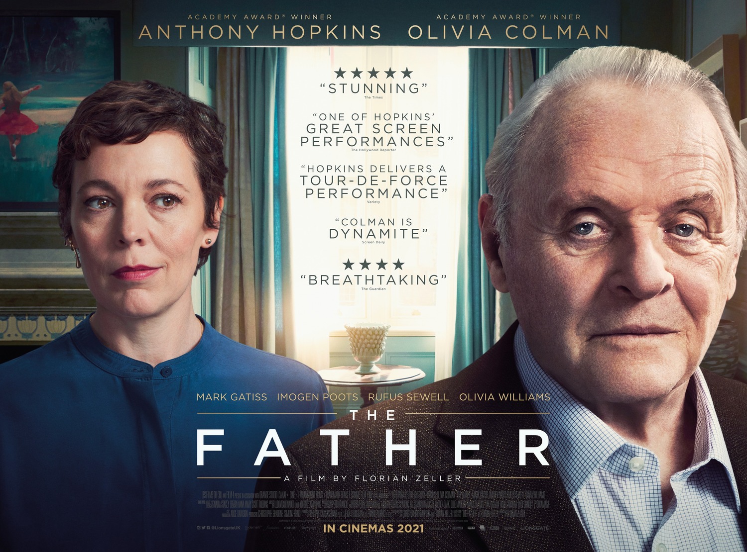 The Father (El padre), con Anthony Hopkins y Olivia Colman